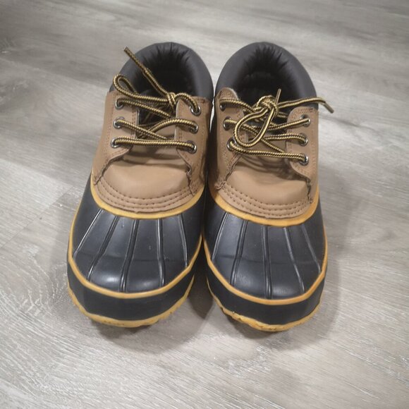 River Land Boots & Shoes Ladies Size 6 Navy Blue & Tan Duck Shoes / Boots - Picture 6 of 8